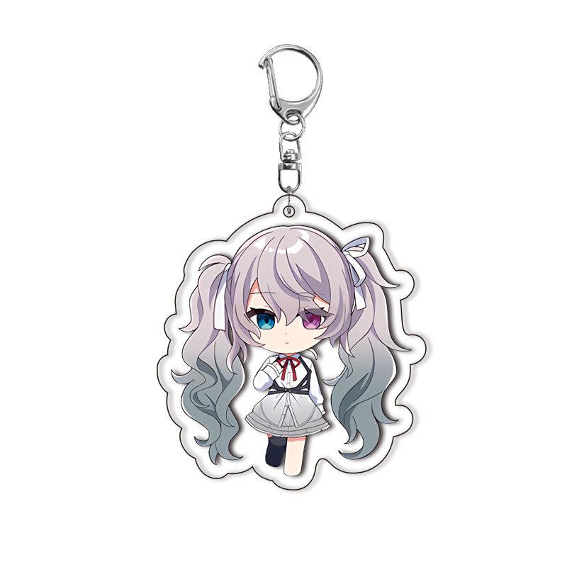World Project Acrylic Keychain Game Related Products Girl Gift Key Rings Souvenir Cute Pendant