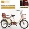 Pingxiang Adult Pedal-Powered Tricycle: Two-Seater Mobility Scooter & Rickshaw