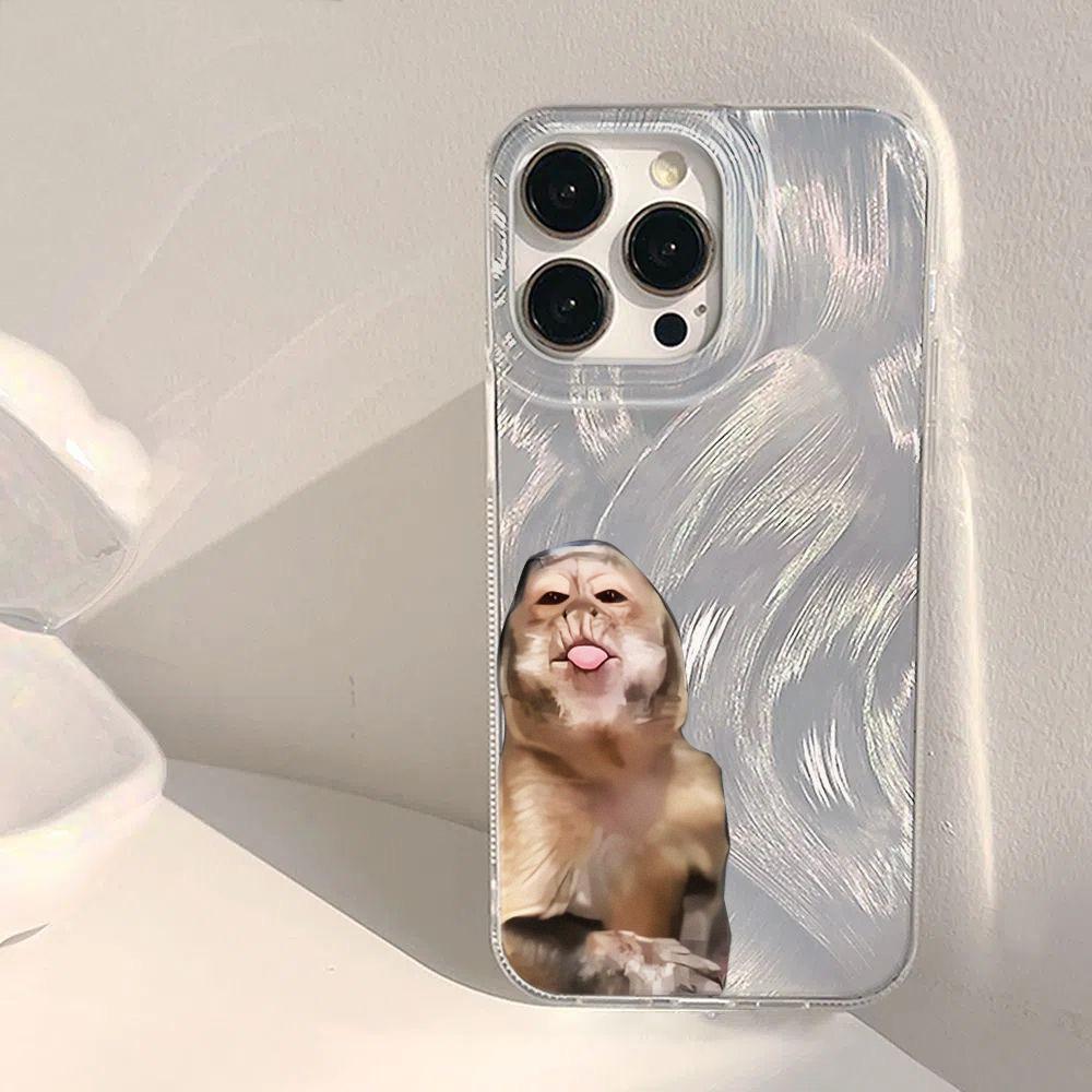 Cute Monkey Phone Case for Samsung Galaxy A56 A55 A36 A35 A26 A25 A15 5G A24 A23 A22 A52 A71 A72 4G Cover