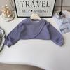 Girls' Autumn & Spring Shawl Coat and Sleeveless Dress Set