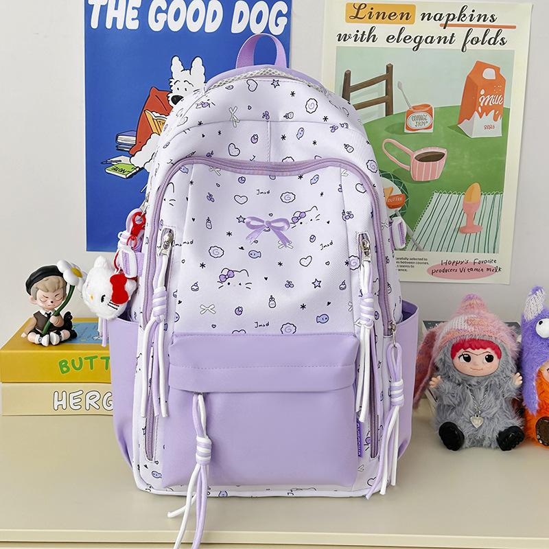 Schoolbag Korean high-value sweet schoolbag junior high school girl college student niche 1011 new large-capacity backpack