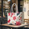 Christmas Print Tote Bag Large Capacity Portable Casual Daily Shoulder Handbag for Women Outdoor Travel Shopping Holiday Use