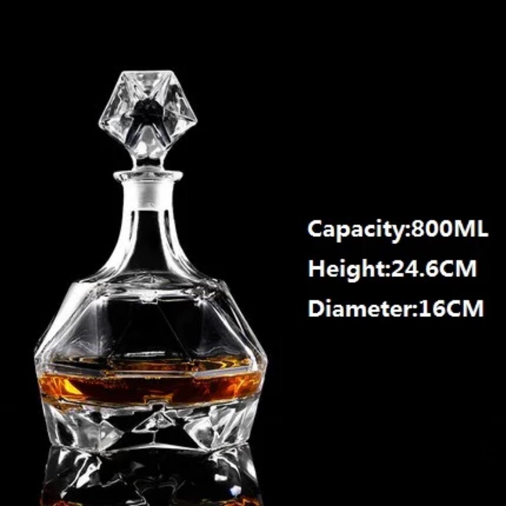 Crystal Glass Wine Red Bottle + Cups Wine Decanter Whiskey Liqour Pourer Home Bar Vodka Beer Bottle Jar Jug JR