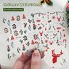 5D Geprägte Weihnachts-Nagelsticker Weihnachtsbaum, Schneeflocken, Elch, Schneemann Nagelaufkleber Herbst Winter Nagelzubehör Dekoration