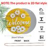 2D Flat 1pc Aluminum Decorative Daisy-Style Wall Hanging 7.87 inches × 7.87 inches Ideal for gardens, farmhouses, streets, shops, bars, cafes, family