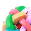 Dog Jingle Ball Chew Toy Colorful Rubber Interactive Ball with Bell Puppy Teething Toy for Small Medium Dogs Pet Training
