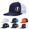 Creative Design Lightning Flat-Brimmed Baseball Cap Slightly Bent Richardson Truck Cap Outdoor Breathable Mesh Cap Cap
