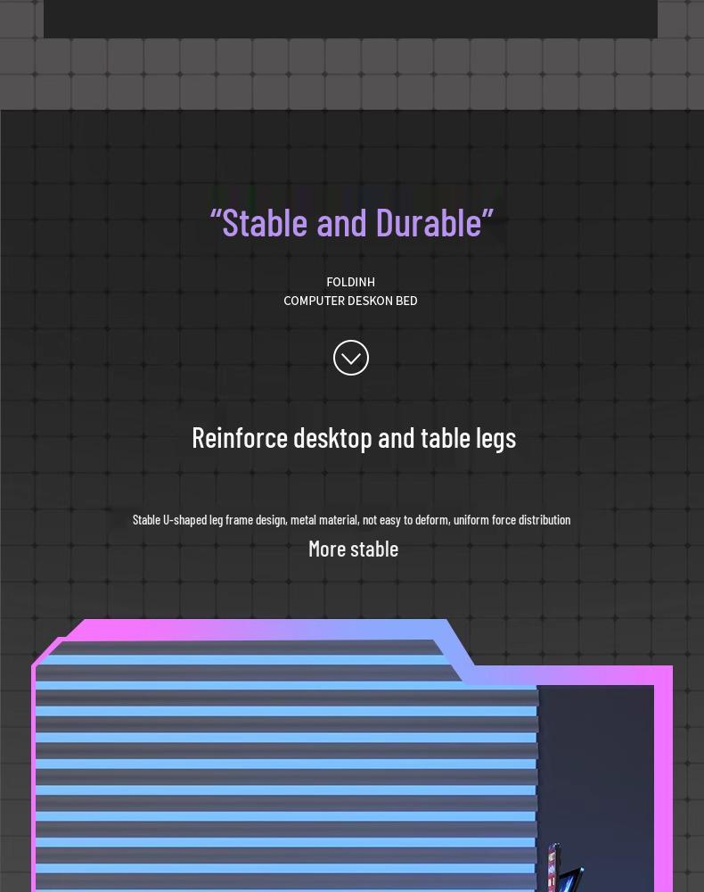 E-sports Carbon Fiber Bedside Study Table for Dorm/Bedroom