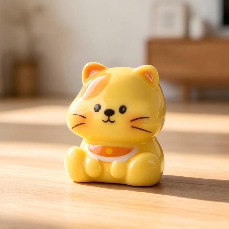 6Pcs Cat Figurine Miniature Diy Decor Lovely Kitten Ornament Home Desk Car Dashboard Micro Landscape Mini Crafts Decoration