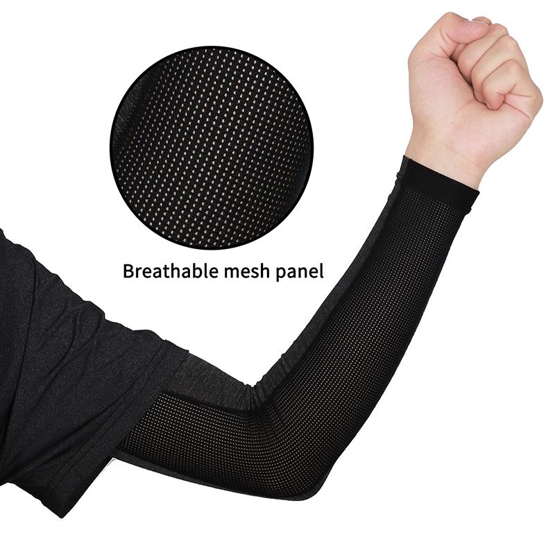 WEST BIKING Sports Arm Sleeves Ice Fabric UV Protection Cycling Basketball Running Arm Warmer Outdoor Cool Compression Sleeve