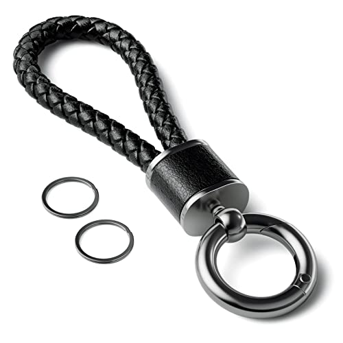 

[PIAQEIOZ] Держатель для ключей автомобиля, Кожаный карабин, Плетеный, Ключ от велосипеда, Держатель для ключей, Стильный, Мотоциклетный, Брелок для ключей, Цепочка для ключей, Мужской, Женский, Кожаный
