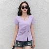 Irregular-cut Crop-top Short-sleeved T-shirt for Women In Summer, Stylish and Trendy, Young-looking, Fashionable and Slim-fit Women's Top