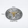 Fashion Personality Western Denim Belt Gold Plated Retro Cow Head Belt Men's Cow Leather Belt