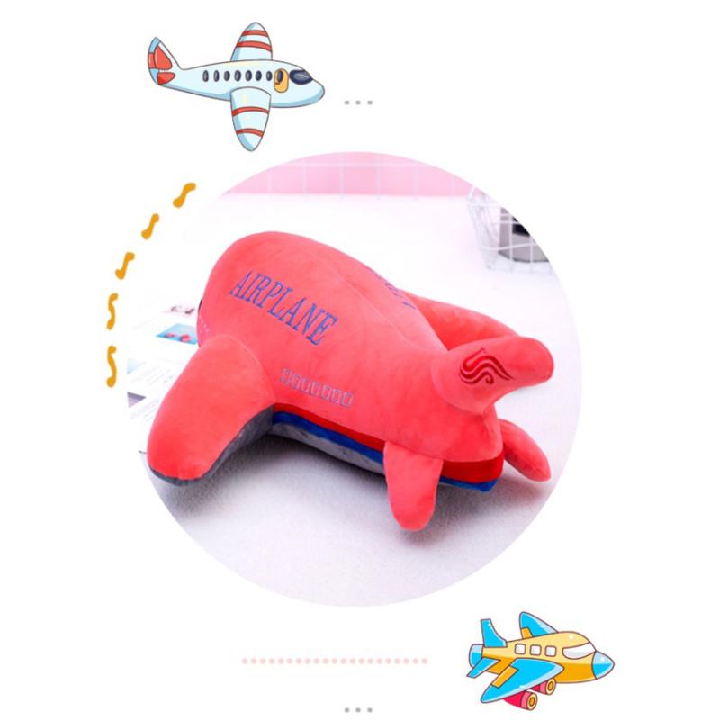 Simulation Airplane Plush Doll Super Soft Aircraft Stuffed Toys Kids Sleeping Cushion Throw Pillow