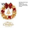 Christmas Tree Elements Wreath Static Window Sticker, Decorative Decals for Glass Doors And Windows, Holiday Scenery Accessories Removable PVC