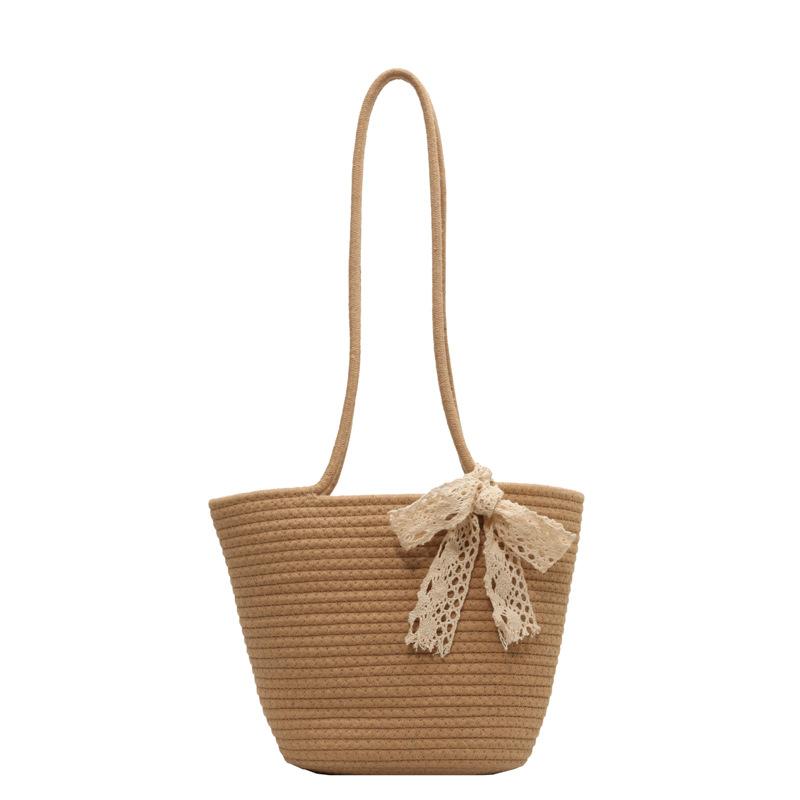 

Нежная и модная кружевная сумочка 2025 весна новая универсальная на плечо подмышку сумка-ведро женская хаки