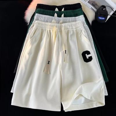 Pantaloncini Retro da Uomo Estivi Sportivi Pantaloni a 5 Punti Ampi Versatili Casual Basket Pantaloni Medi Estivi
