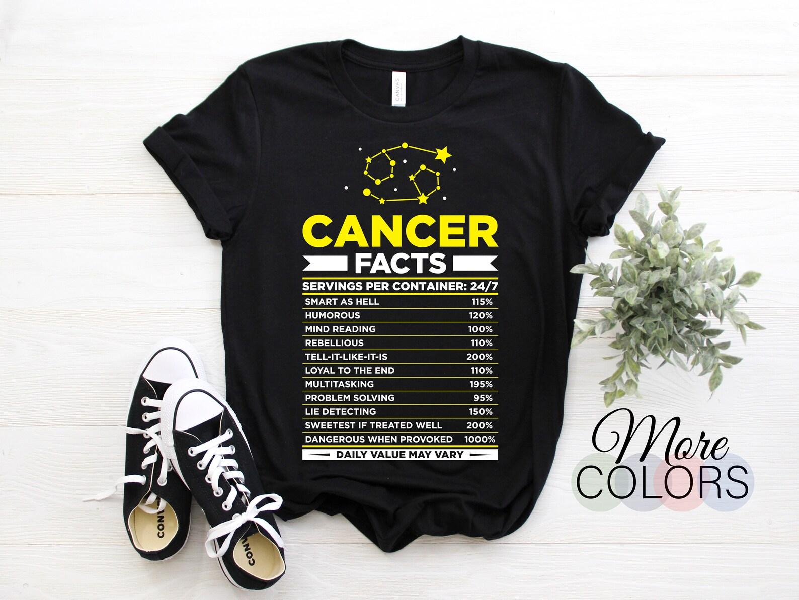 Cancer Zodiac Facts Traits Horoscope Astrological Sign T-Shirt, Born June 21 to July 22, Gifts for Family, Birthday Christmas Present Tees, 130