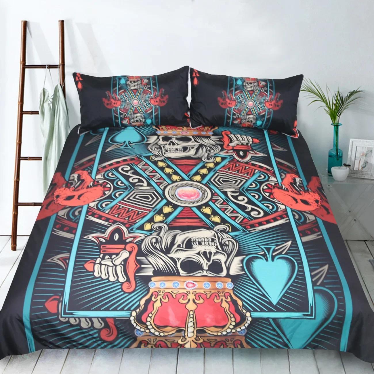 

Comforter Bedding Set Microfiber Fabric Skull S Halloween Decorating S Bedset Winter Bed Case 2/3 Pcs Comforter (quilt)-EU Single(135*200cm)3pcs