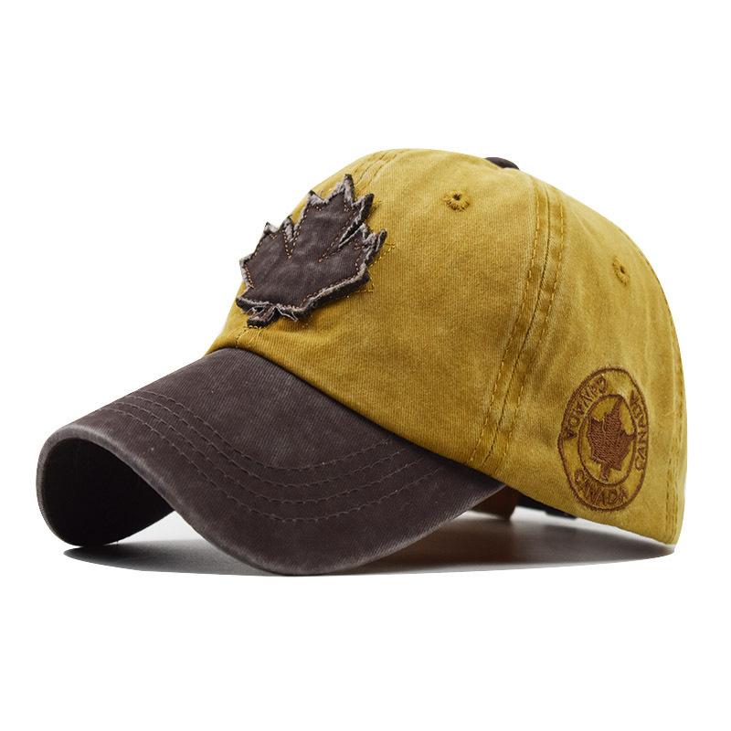 New Canadian Maple Leaf Pattern Baseball Cap Men and Women Baseball Cap Pure Cotton Versatile Baseball Cap
