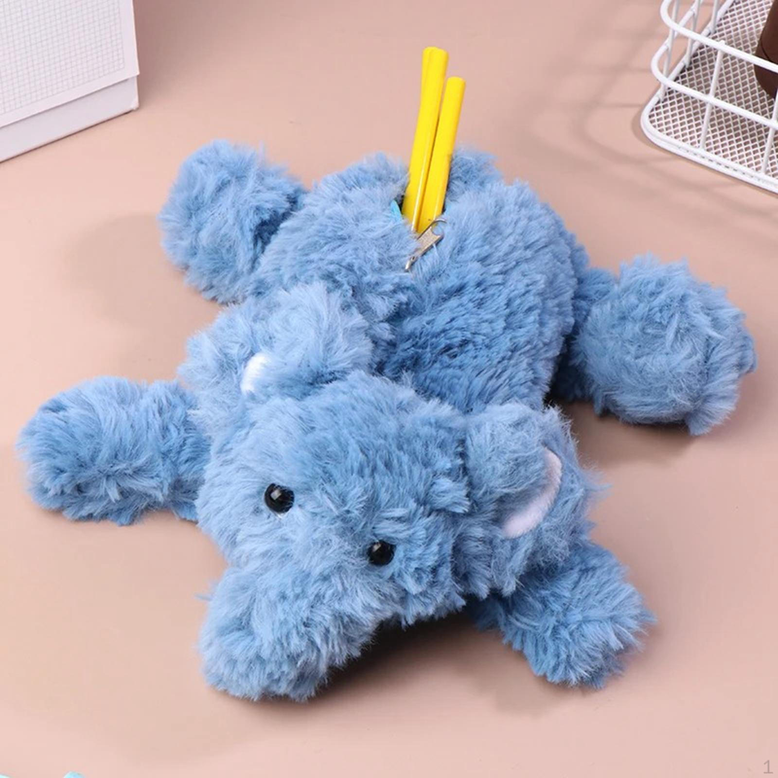 

Пенал-слон Мягкая игрушка Сумка для канцелярских принадлежностей Кошелек Застежка-молния