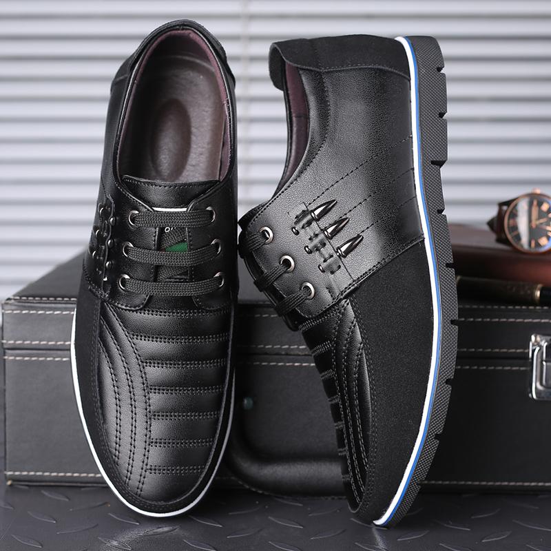 Brand Big size Casual Shoes Men Fashion Business Men Casual Shoes Hot sale Spring Autumn Breathable Casual Men Shoes Black tyu