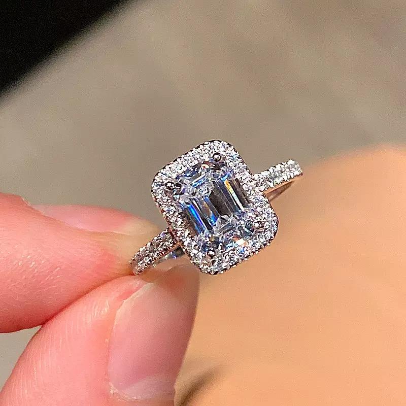 Wholesale Eternity Band Promise ring 925 Sterling silver Diamond cz Engagement Wedding Rings for women Men Finger Party Jewelry
