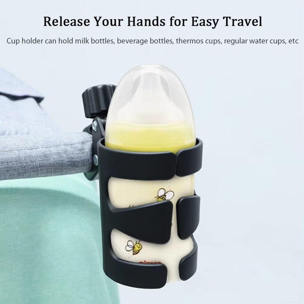 Anti-Slip Baby Stroller Cup Rack Tool-Free Install Water Bottle Organiser Pushchair Accessories