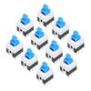 Tact Switch Push Button PCB Light Touch Lock 6 Pin 7 X 7 X 12mm Pack of 10