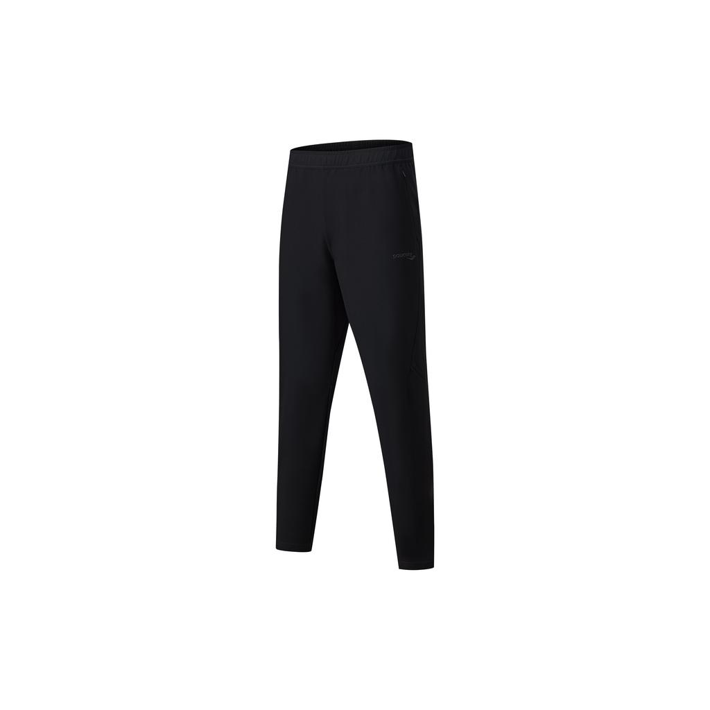 Saucony Solid Color Straight Leg Knit Sports Pants Men bottoms Black SC2230046B-BK01