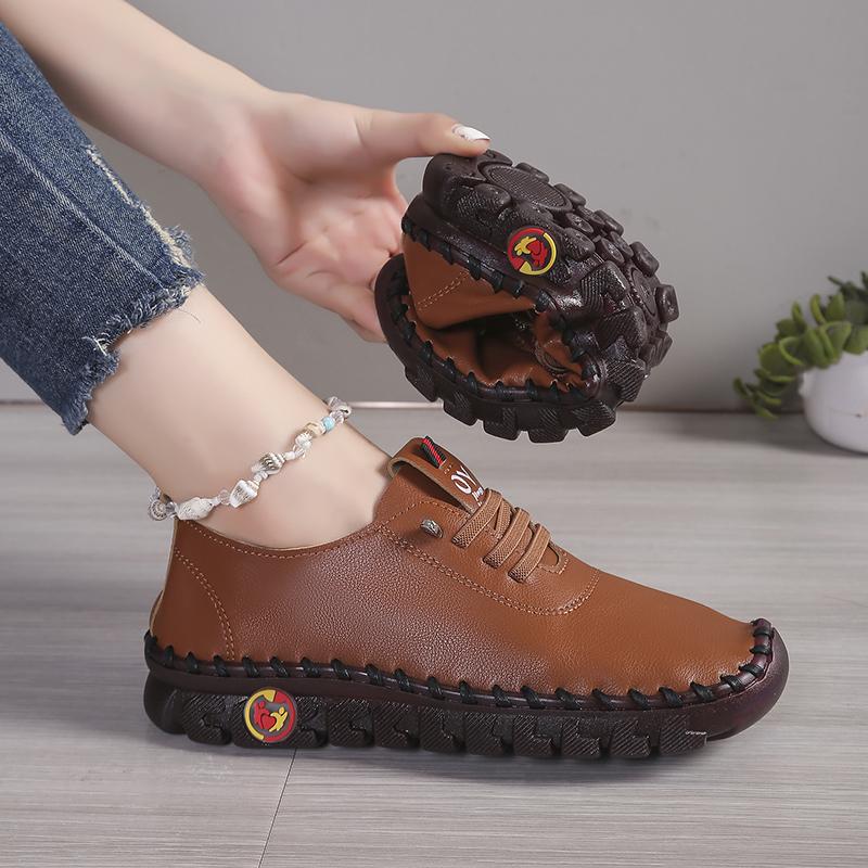 Zapatillas de Moda para Mujer Primavera Verano Nuevas Zapatillas Romanas de Suela Blanda Transpirables para Mujer Costuras Retro Suela de Magdalenas Tallas Grandes Zapatos para Mujer