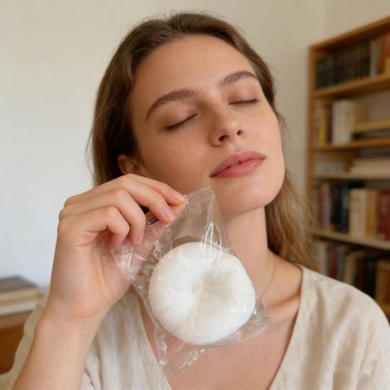 White Steamed Bun Squeeze Toy Stress Relief Slow Rising Egg Yolk Puff Sensory Toy Soft Stress Ball Stretchy Simulated Food Pinch Fidget Toy