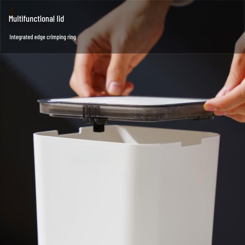 Mini Square Plastic Desktop Trash Can with Lid