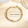 Light Luxury Fashion Dopamine Colorful Zircon Bracelet with Copper Inlaid Zircon Design