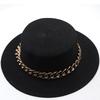 New Flat Top Top Hat Straw Hat Ladies Summer Beach Hat Shade Sunscreen Resort Seaside Hat Flat Brim Jazz Hat