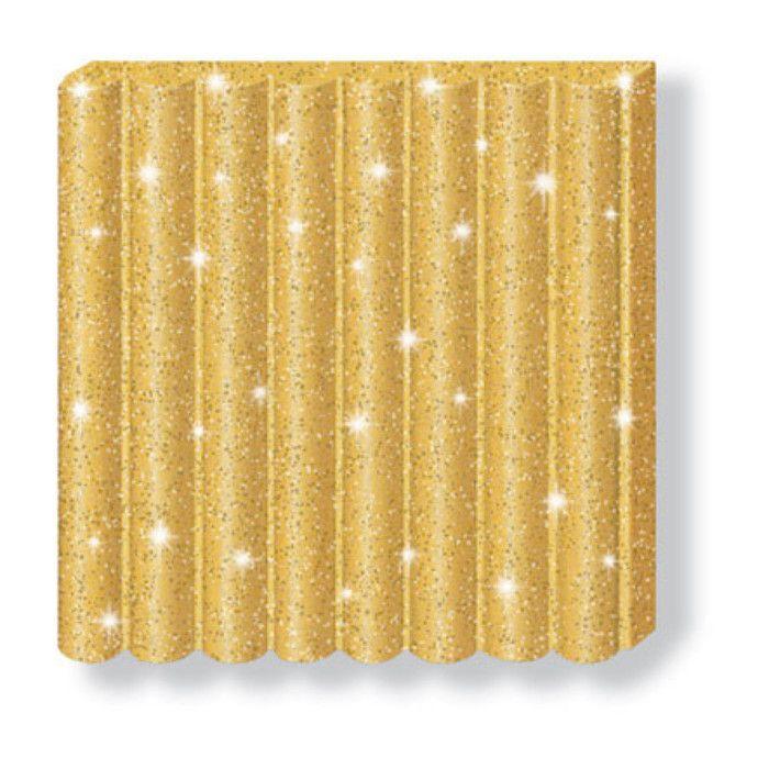 Pâte à modeler - Fimo - Or pailleté - 42 grammes - Spécialement pour enfants - À partir de 8 ans