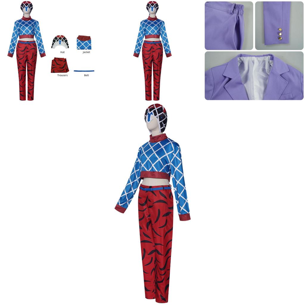 Jojos Bizarre Adventure Kira Yoshikage Guido Mista Cosplay Costume For Anime Role Play