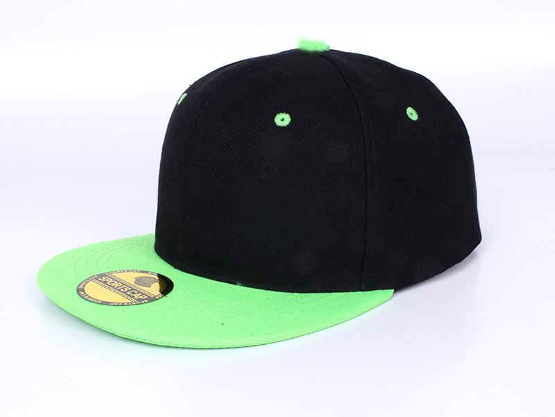 Unisex Flat Brim Baseball Cap For Men Women Fashion Color Plain Snapback Hat Outdoor Leisure Patchwork Hip Hop Sun Hats
