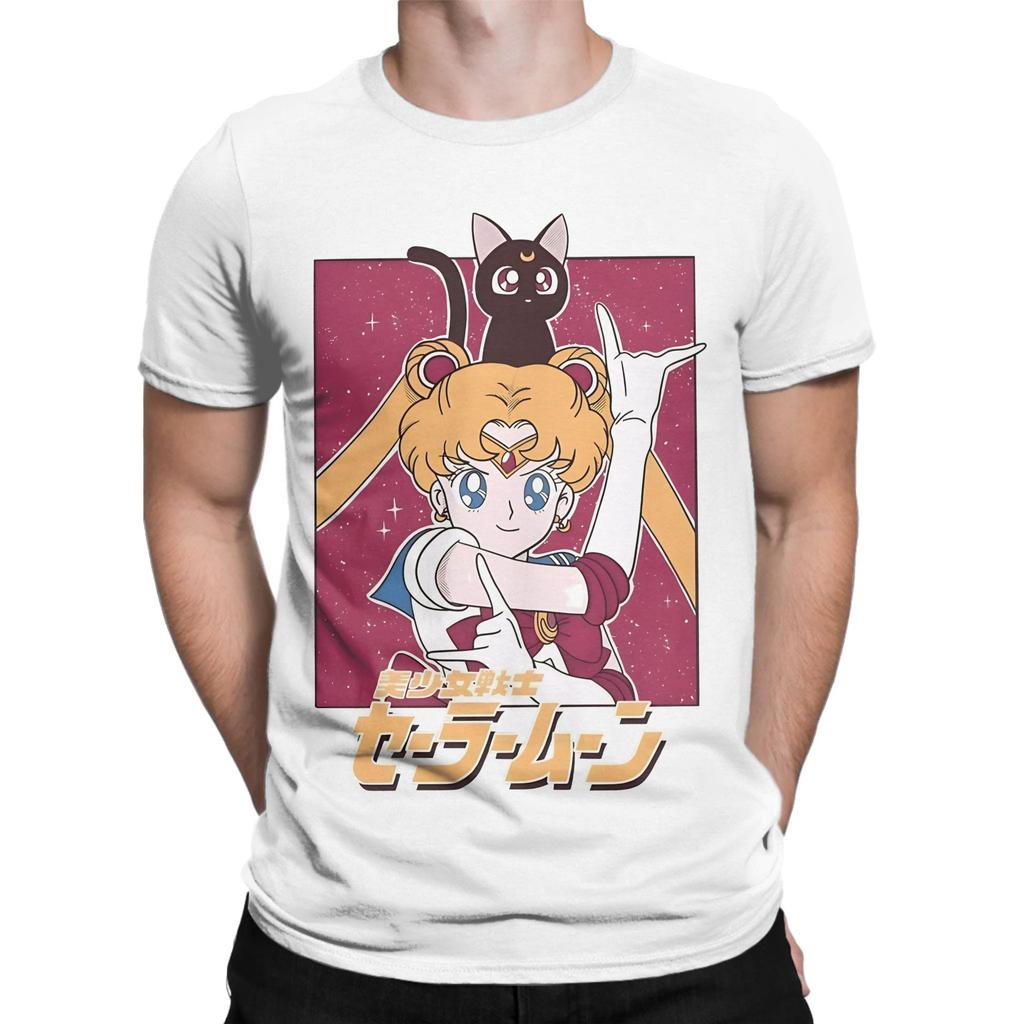Usagi Tsukino red poster Funny Graphic 100 Cotton TShirt Tsukino Usagi Tees Tops For Unisex