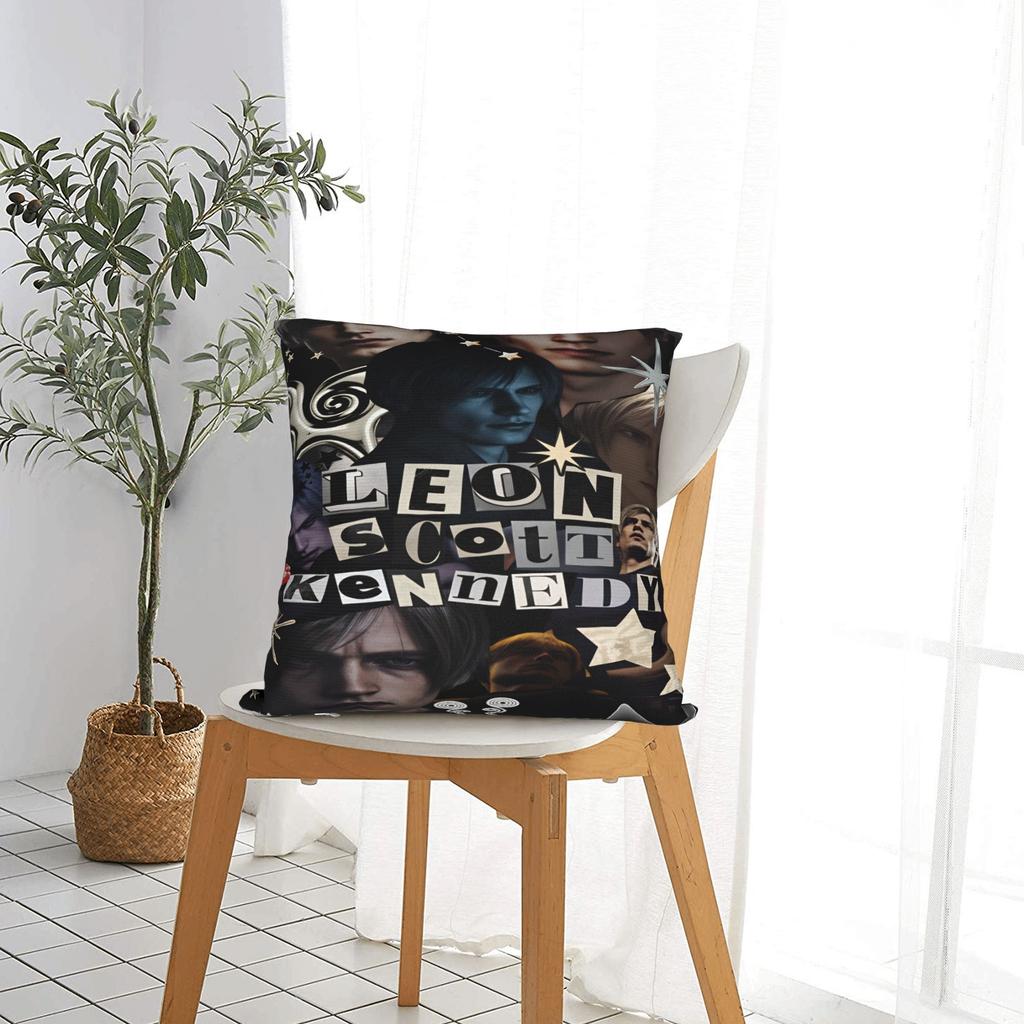 Muskel Leon Kennedy Evil Residents Kissenbezug Benutzerdefinierter Kissenbezug Kawaii Kissenbezug für Sofa Couch Bett Wohnzimmer