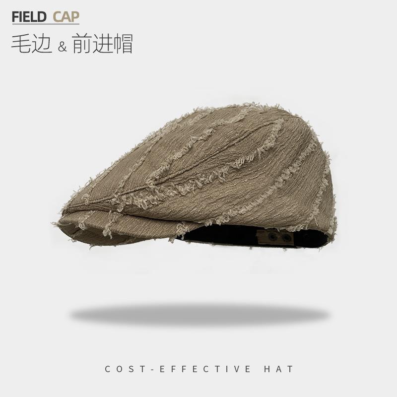 Japanese Wind Forward Hat Children'S Summer Big Head Circumference Versatile Newsboy Hat British Style Painter Hat Duck Tongue Beret