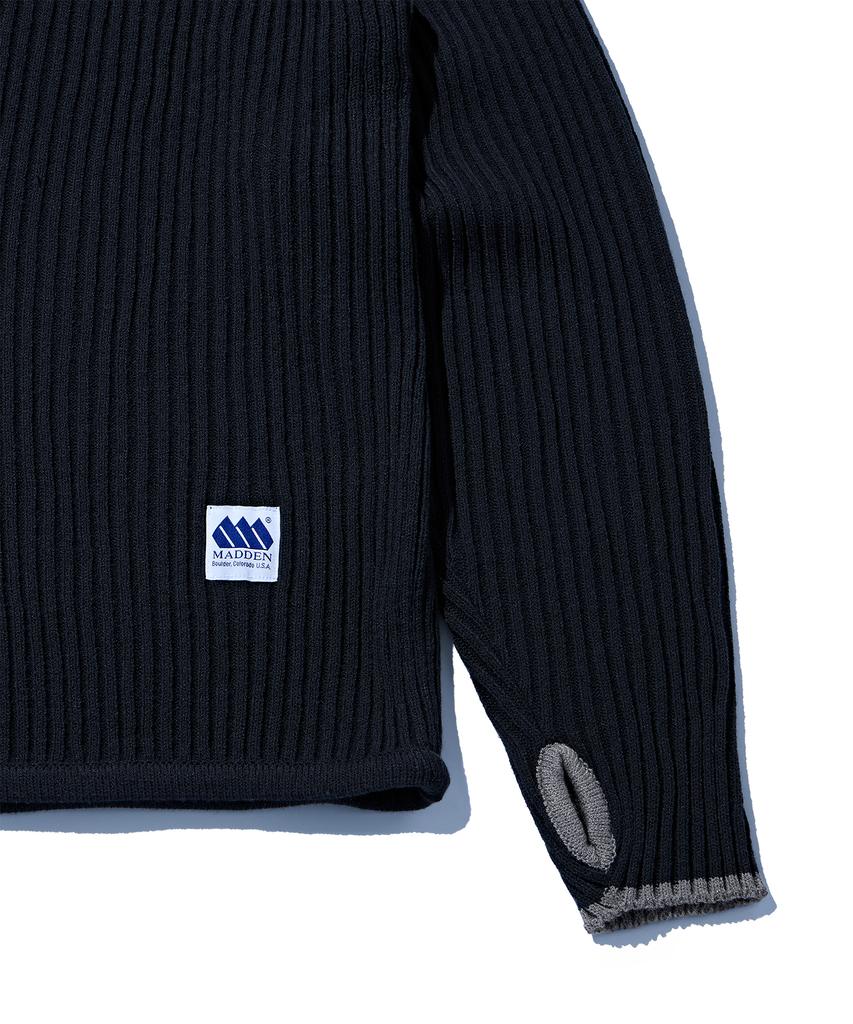 MADDEN Funny Pullover Knit Hoodie Charcoal