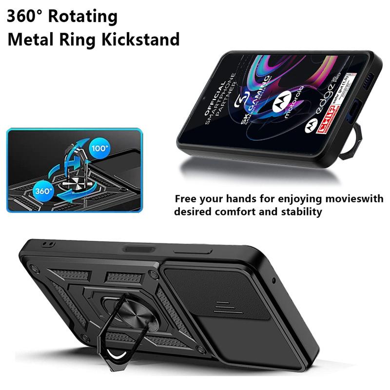 Für Motorola Edge 20 Pro Hülle Schiebekamera Armor Handyhüllen Für Moto Edge20 Lite Edges Magnetischer Halter Ständer Abdeckung Fundas