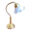 Living Room White Table Lamp Figure Model Realistic Lampshade Vintage Life Scene Doll House Pretend Game Furnishings