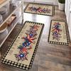 2PC American Patriotic Stars Stripes Kitchen Floor Mat Non Slip Oil Proof Runner Rug Living Room Entryway Decor
