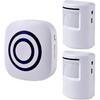 Fine Passage Alarm, Wireless Alarm System with Motion Sensor, Access Speed, Motion Bell with 38 Ringtones, Driveway Alarm