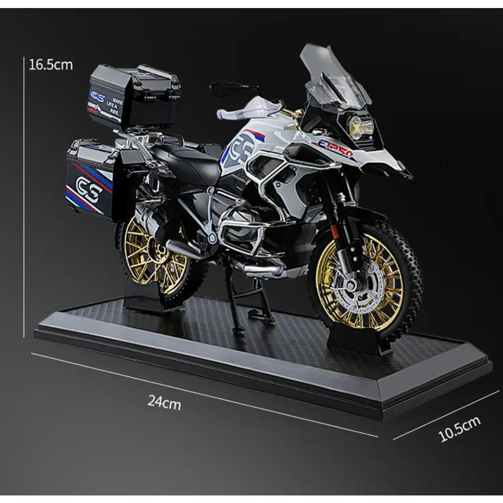 Simulation 1/10 Scale BMW R 1250 GS Adventure Alloy Motorbike Model Children Alloy Motorcycle Model Toy Collection Home Decor