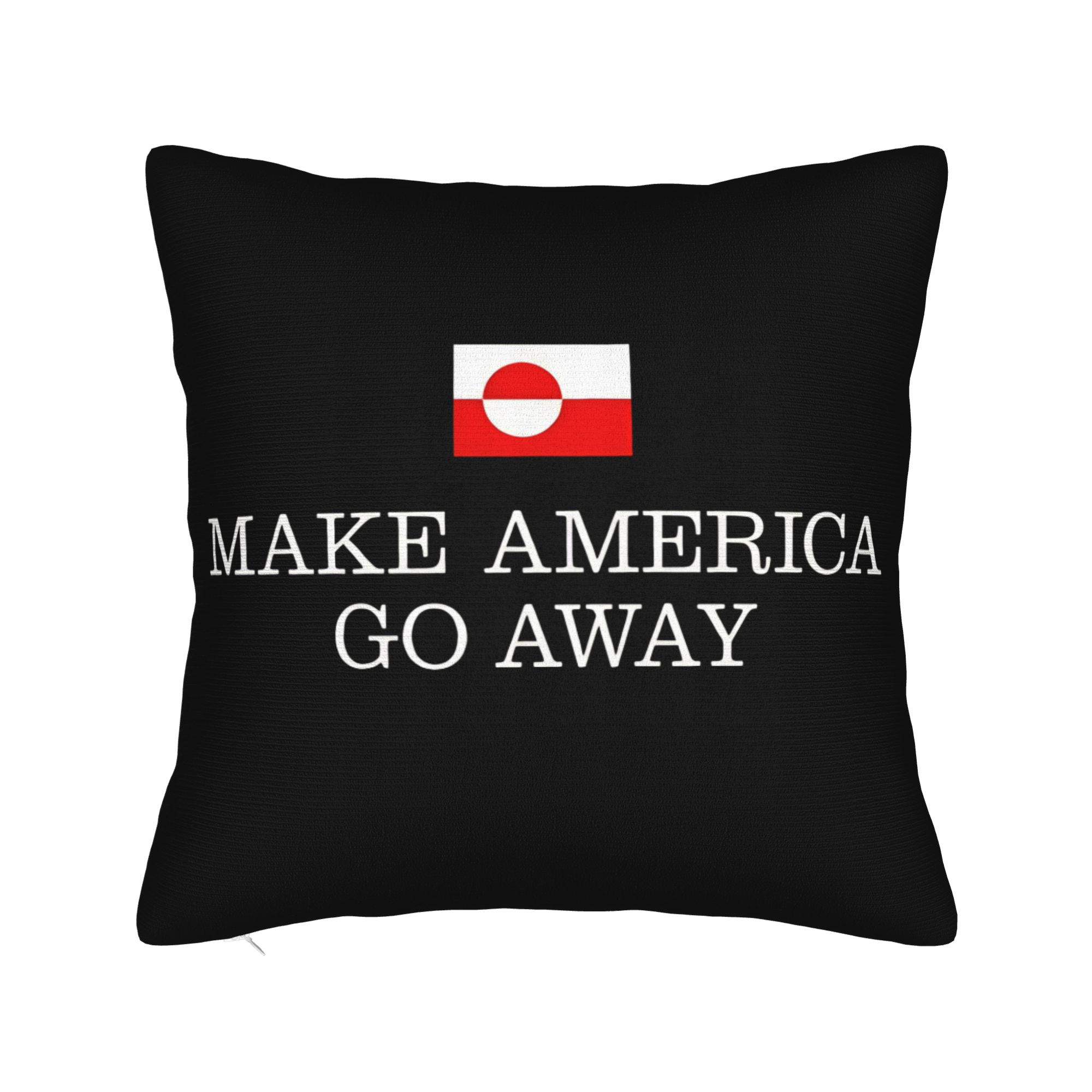 Greenland is not for sale Greenland  Square Pillow Case Polyester Cushions for Sofa MAGA   Customized Cushion Covers 30x30cm 12x12in