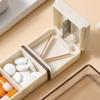 3 Compartment Pill Organizer 2-IN-1 Drug Tablet Organizer Durable Pill Box Splitters