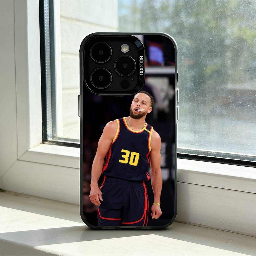 Sportstar S-Stephen Curry Handyhülle Für iPhone 17,16,15,14,13,12,11 Plus,Pro Max,XS,Bunte Silberne Handyhülle Funda Cover
